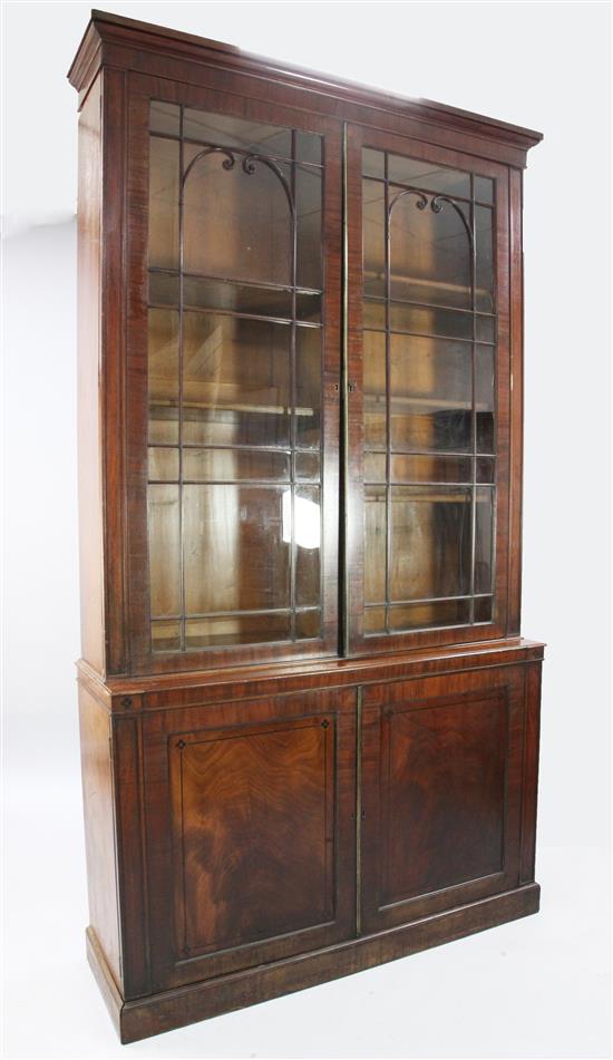 A Regency mahogany bookcase, W.5ft 5in. D.1ft 4in. H.8ft